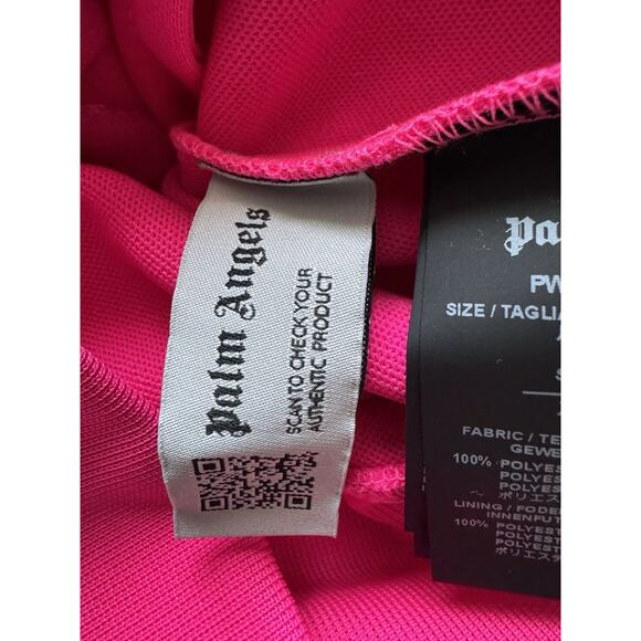 Palm Angels CLASSIC LOGO BOMBER TRACK FUCHSIA-OFFWHITE- XS Women’s - Picture 8 of 8